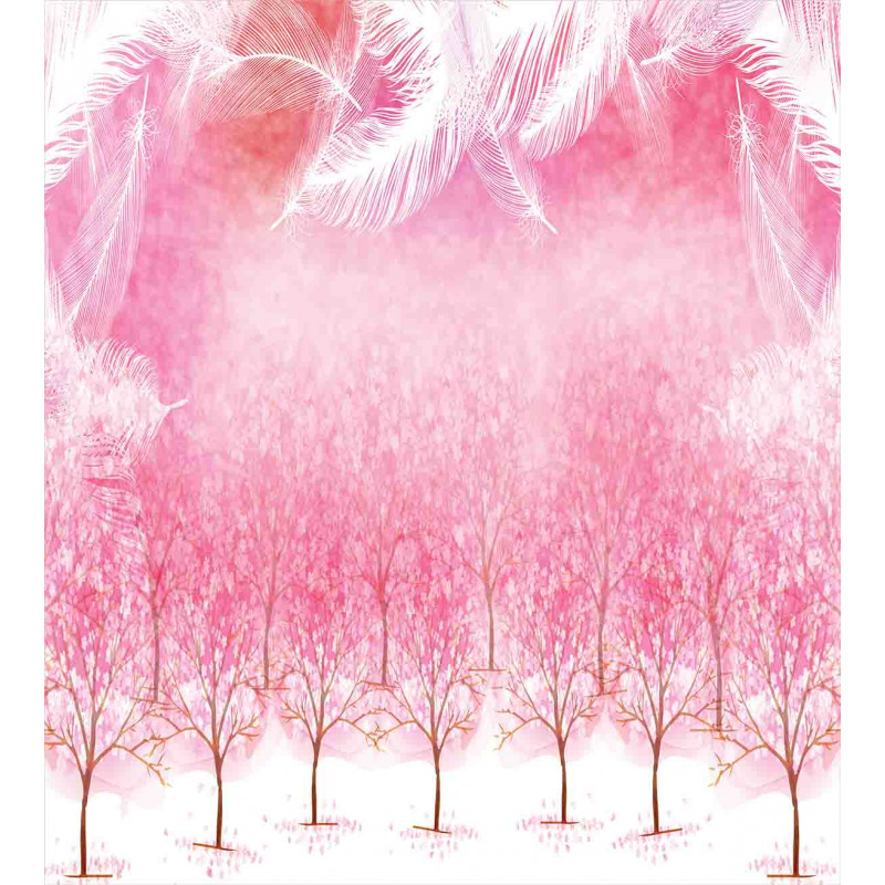 Cherry Trees Feathers Duvet Cover Set