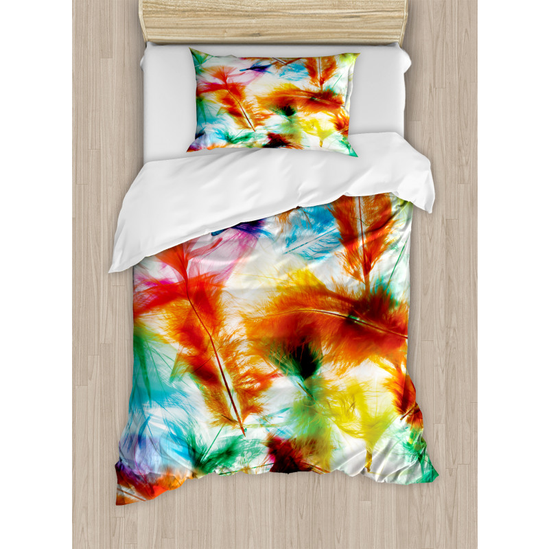 Puffy Dreamy Feathers Duvet Cover Set