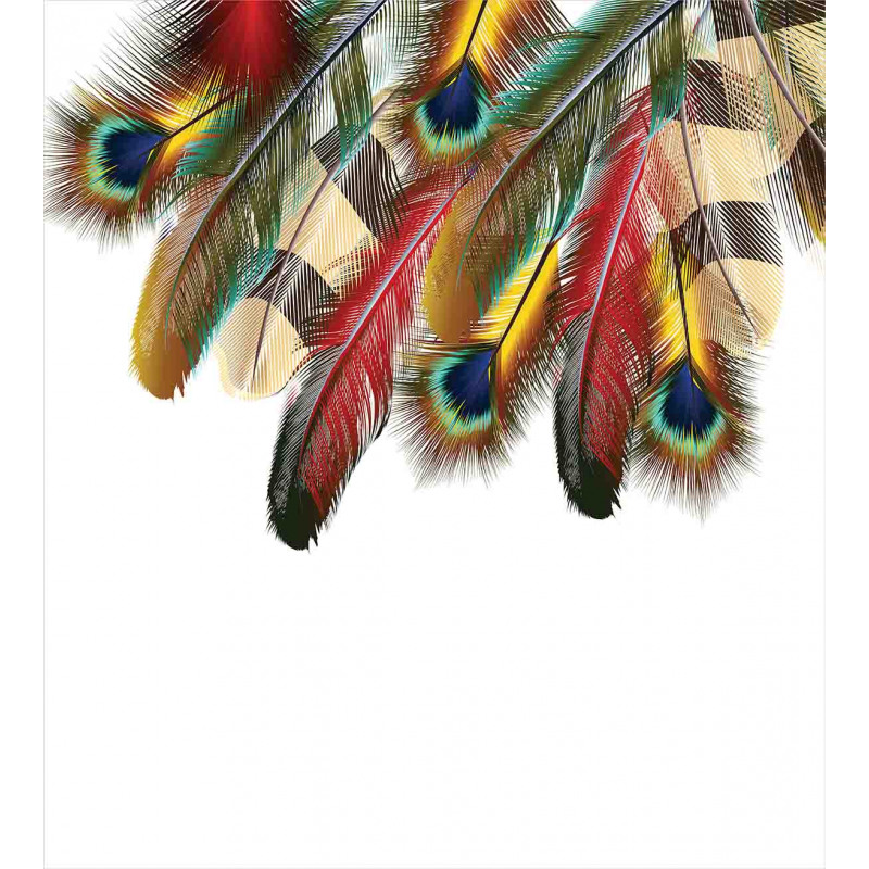 Vibrant Feathers Boho Duvet Cover Set