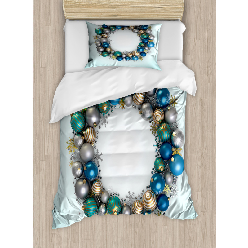 New Years Ornament Duvet Cover Set