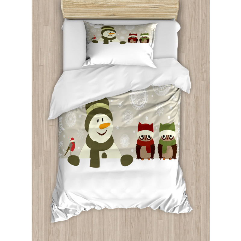 Snowflake Winter Day Duvet Cover Set