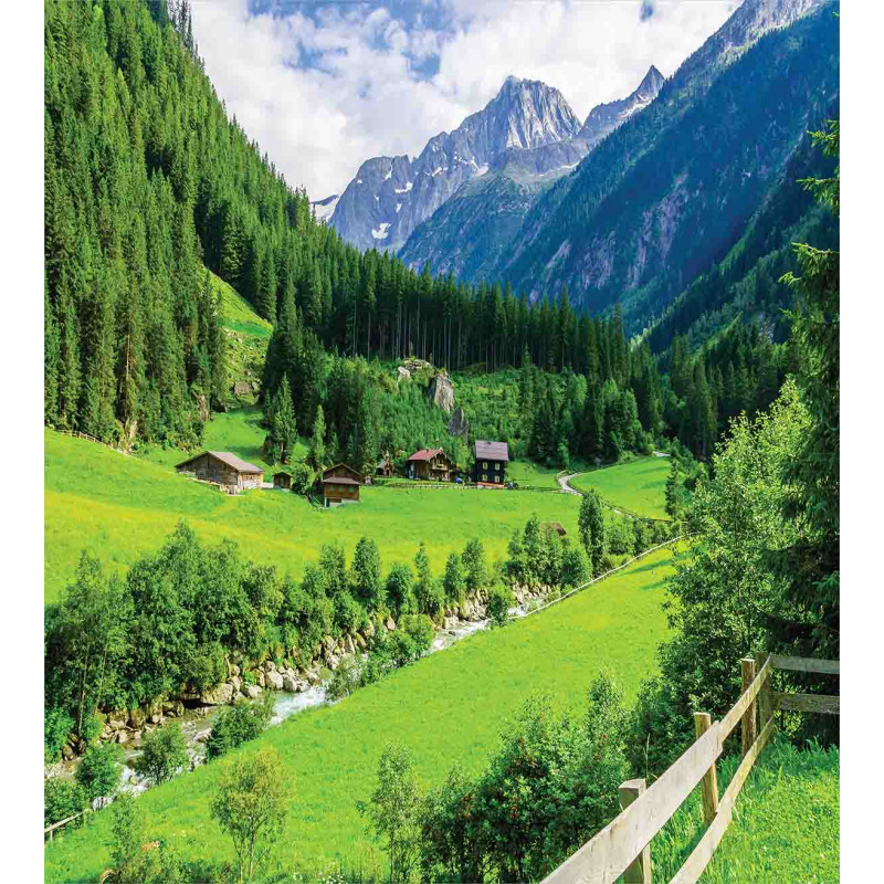 Alpine Scenery Pastoral Duvet Cover Set