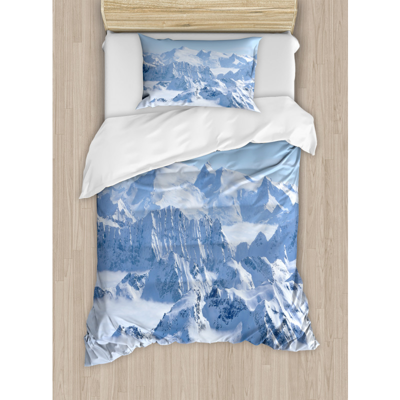 Alps White Wilderness Duvet Cover Set