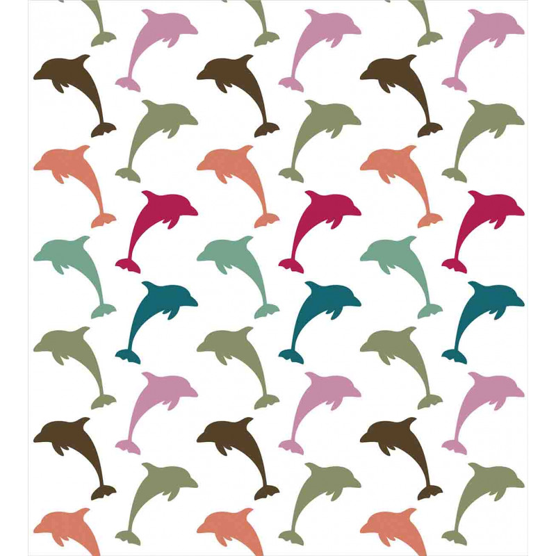 Colorful Dolphins Art Duvet Cover Set