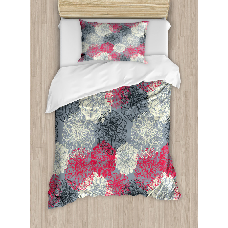 Hand Drawn Floral Art Duvet Cover Set