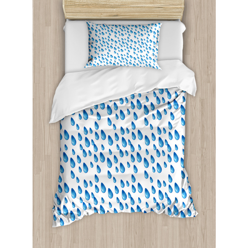 Raindrops Aquatic Fall Duvet Cover Set