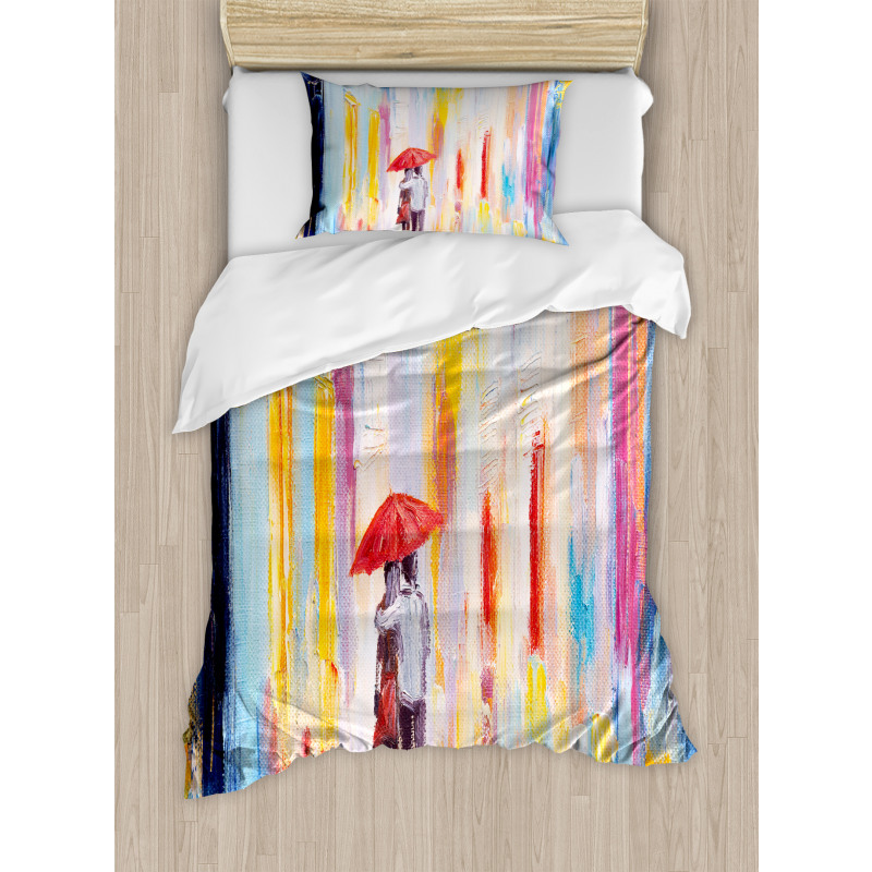 Painting Effect Romance Duvet Cover Set