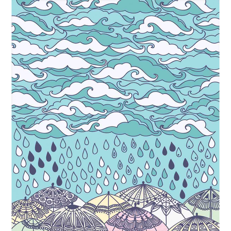 Rain and Umbrellas Fall Duvet Cover Set