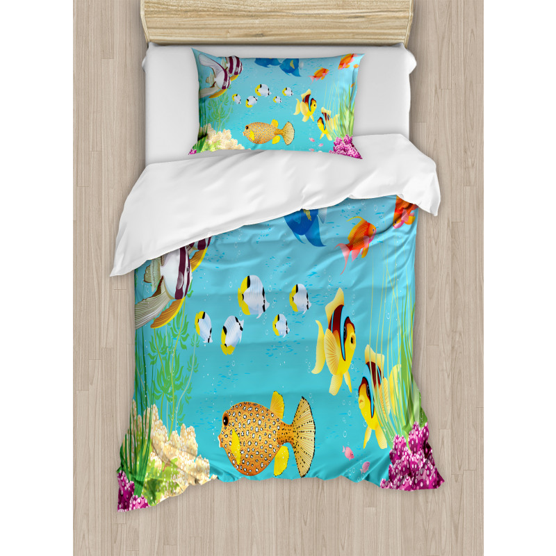 Cartoon Underwater Theme Duvet Cover Set