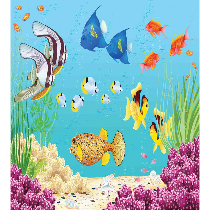 Cartoon Underwater Theme Duvet Cover Set