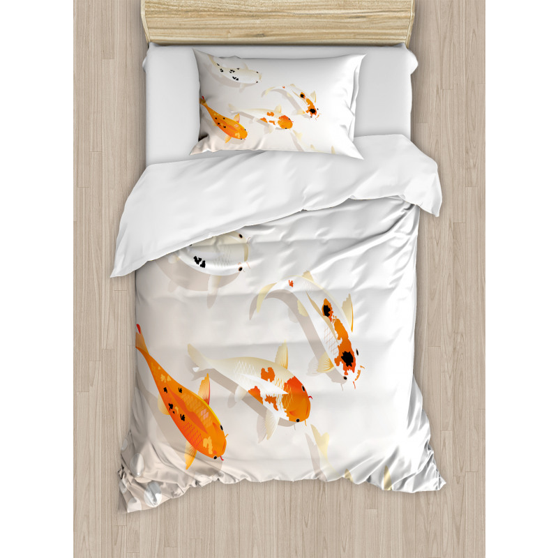 Traditional Spotted Koi Fish Duvet Cover Set
