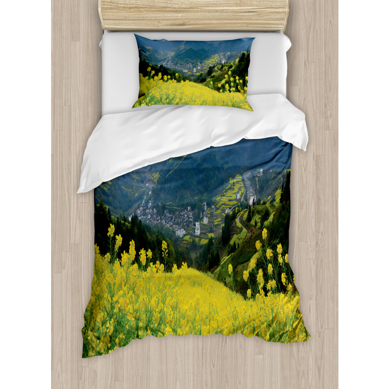 Flower Mountains Duvet Cover Set