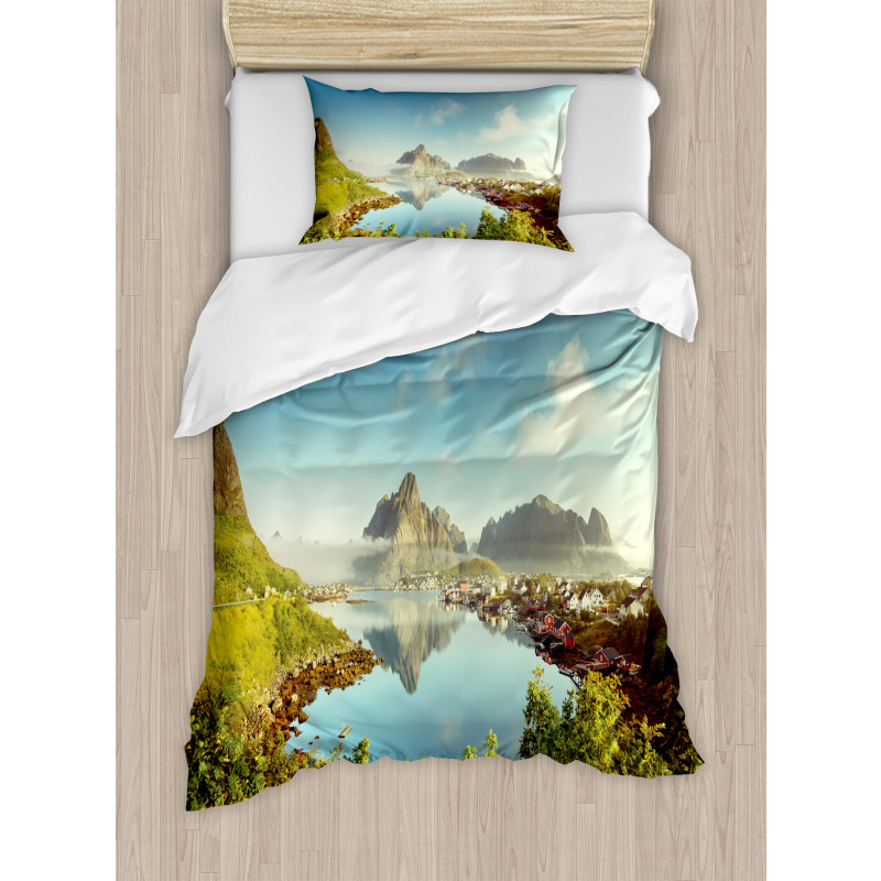 Sunny Fall Day Image Duvet Cover Set