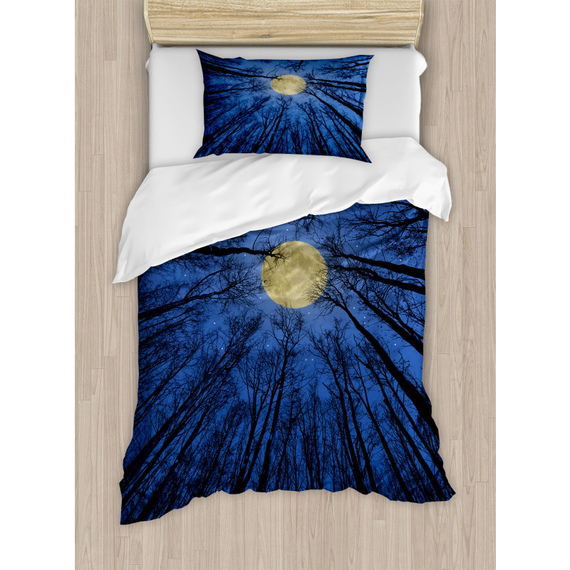 Full Moon in Woods Duvet Cover Set