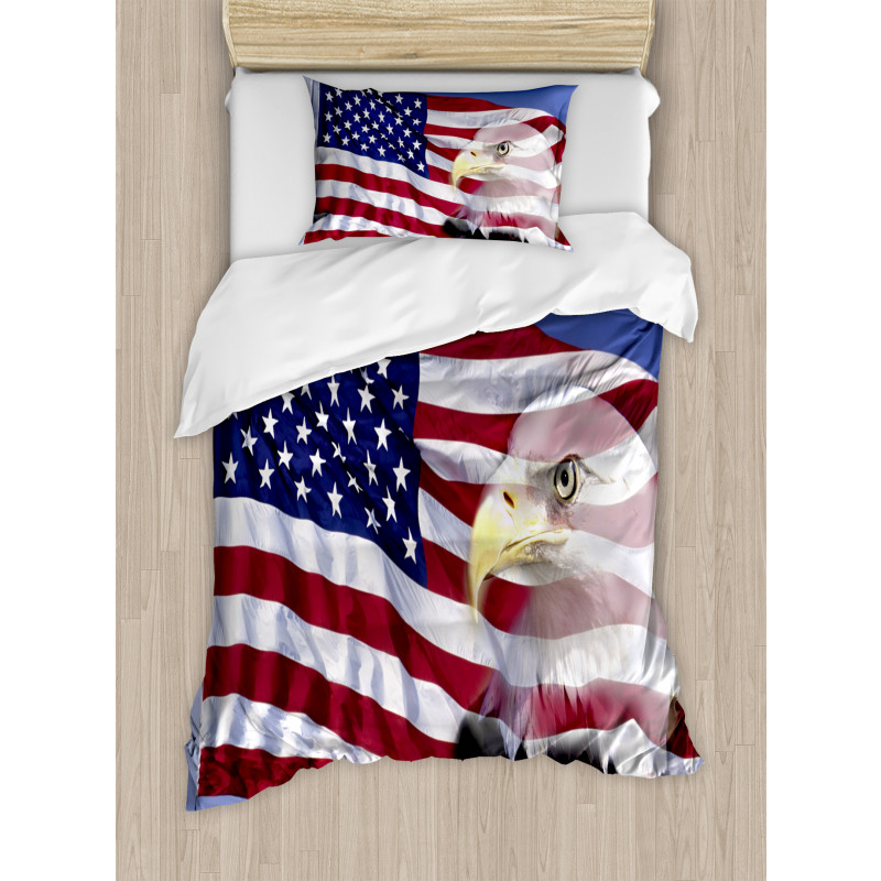 Bless America Flag Duvet Cover Set