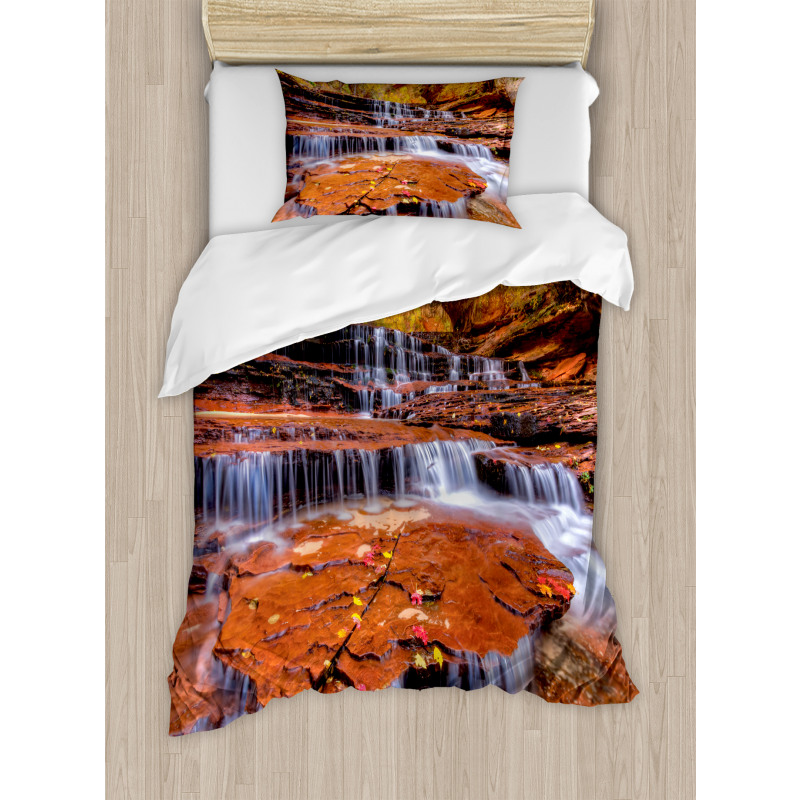 Waterfall Autumn Duvet Cover Set