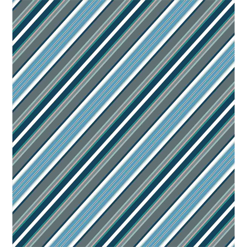 Grey and Blue Diagonal Duvet Cover Set