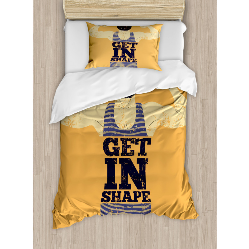 Bodybuilding Sports Duvet Cover Set