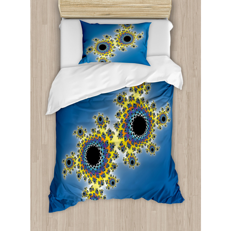 Floral Rotary Lines Duvet Cover Set