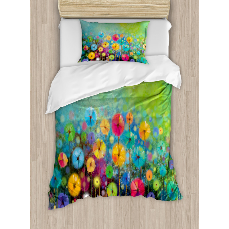 Colorful Dandelions Duvet Cover Set