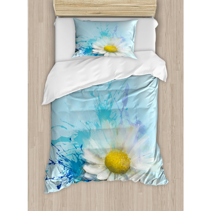 Painting Effect Daisy Duvet Cover Set