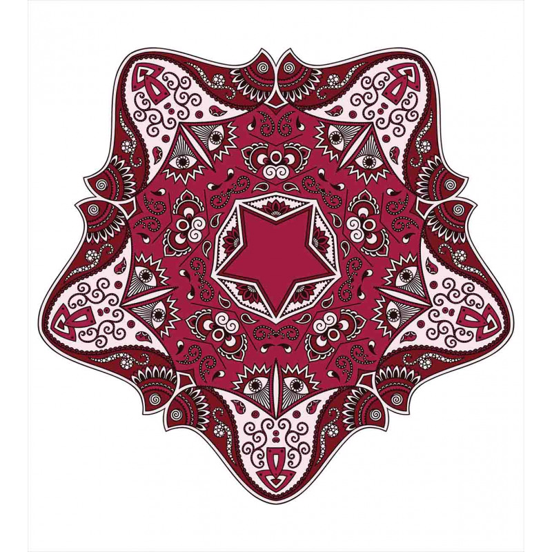 Maroon Mandala Asian Duvet Cover Set