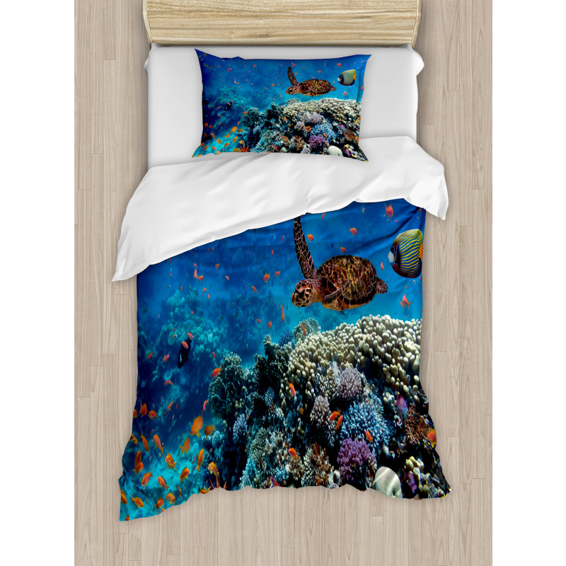 Tropical Turtle Water Duvet Cover Set