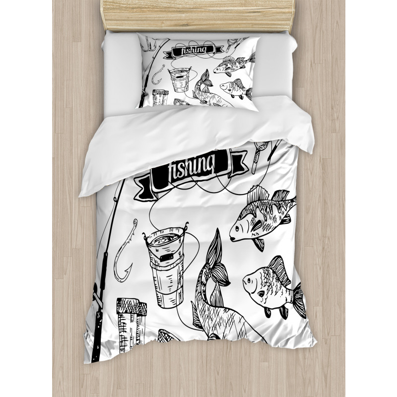 Hand Drawn Animals Duvet Cover Set