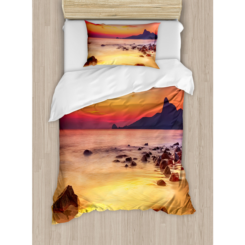Mystic Sunrise over Sea Duvet Cover Set