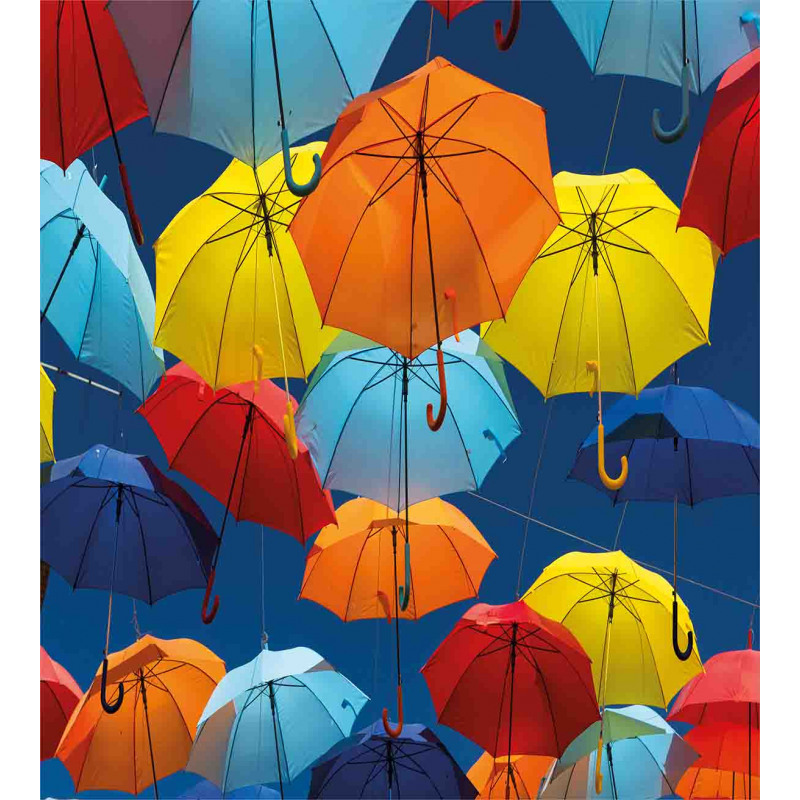 Colorful Umbrellas Sky Duvet Cover Set
