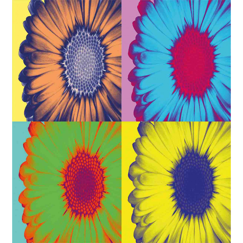 Daisy Flower Collage Duvet Cover Set