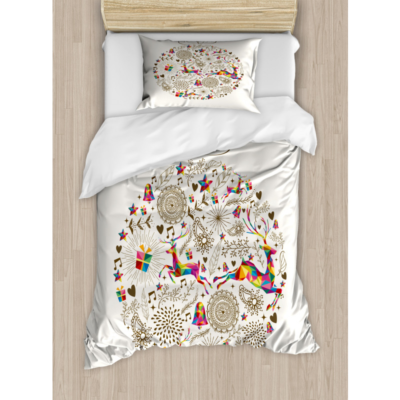 Polygon Deer as Ball Duvet Cover Set