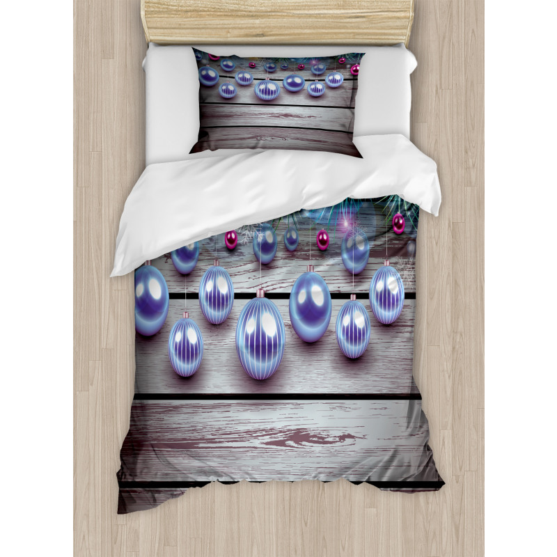 Vivid Branches on Wooden Duvet Cover Set