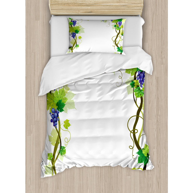 Leaf Fresh Fruit Pattern Duvet Cover Set