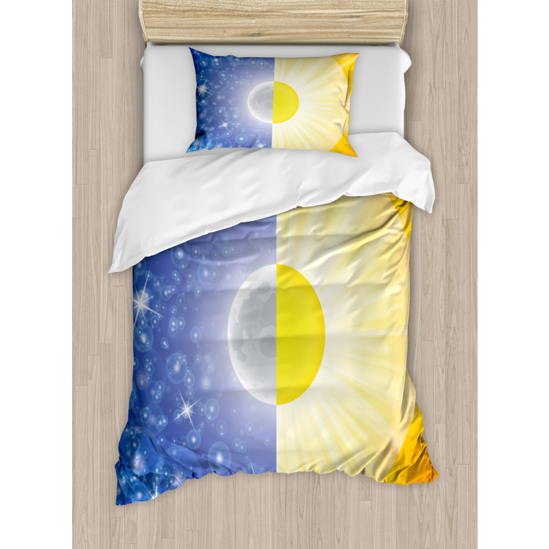 Sun Beams Sky Stars Duvet Cover Set