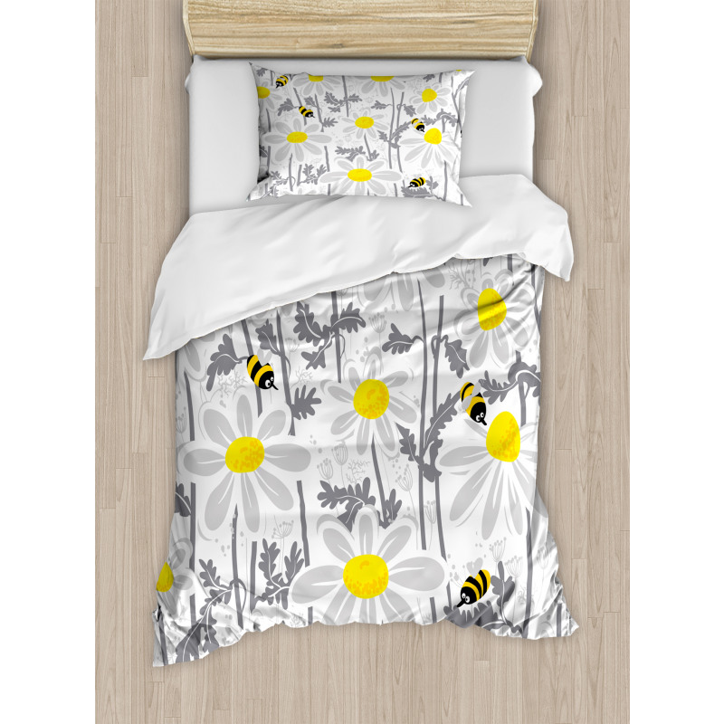 Daisy Leaf Spring Time Duvet Cover Set