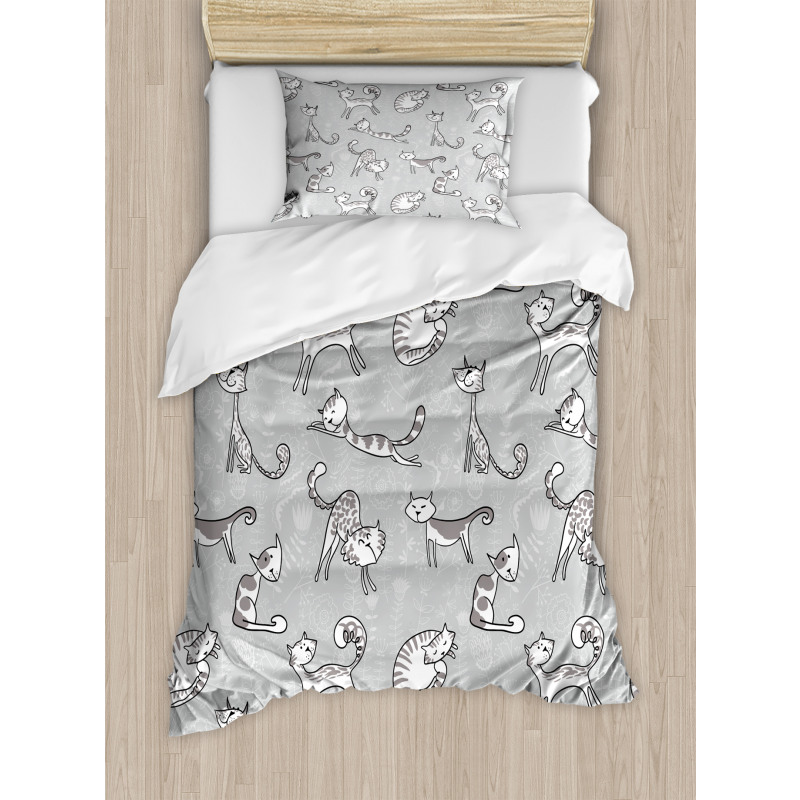 Cat Kitten Cartoon Duvet Cover Set