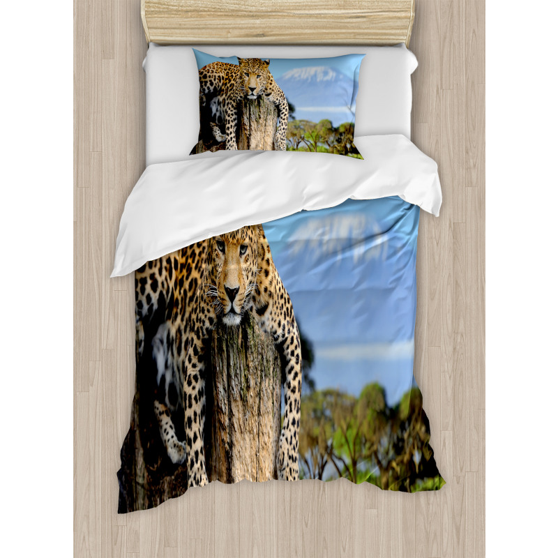 Leopard on a Tree Duvet Cover Set
