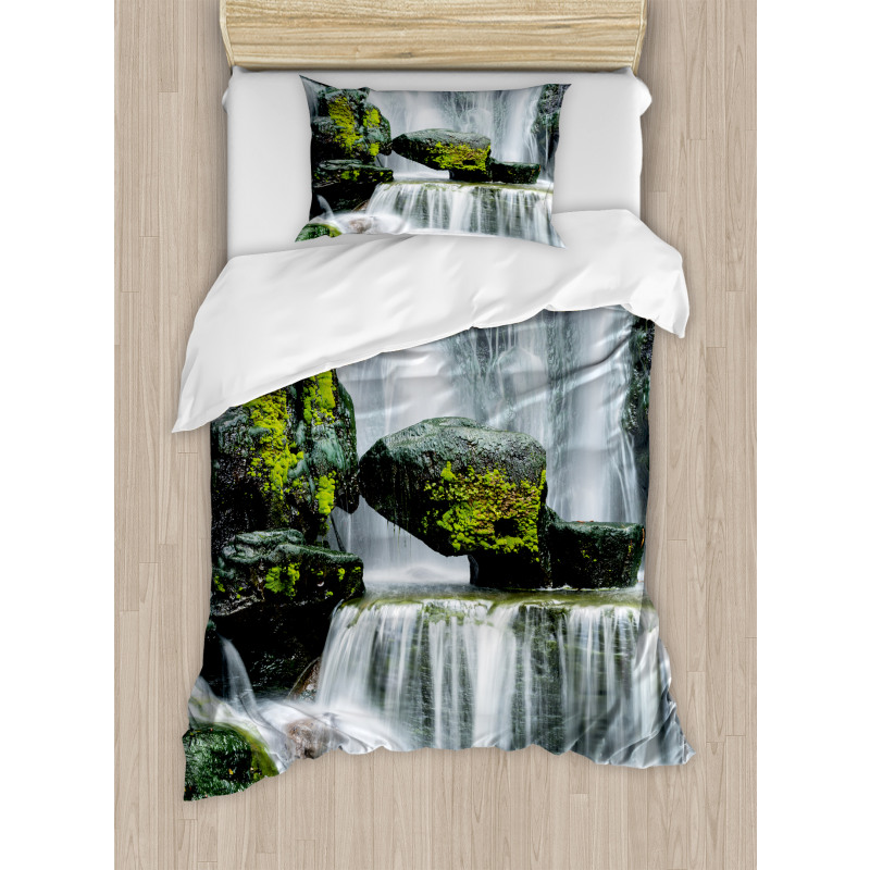 Waterfall with Rocks Duvet Cover Set