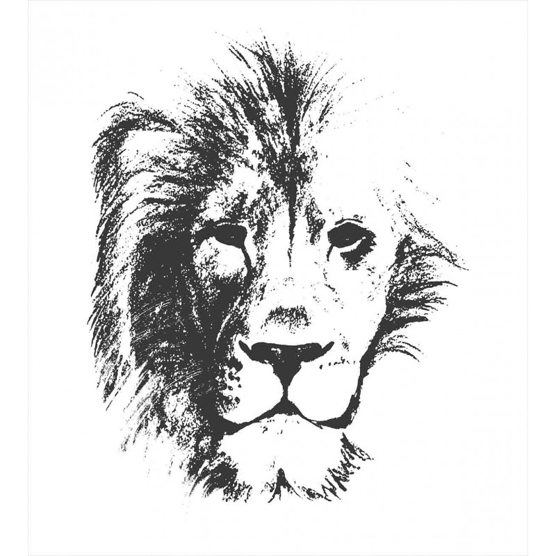 Sketchy Jungle Lion Duvet Cover Set