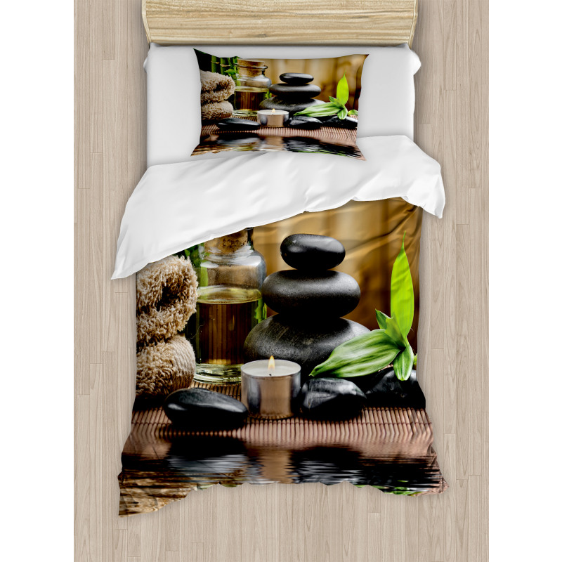 Massage Stones Duvet Cover Set