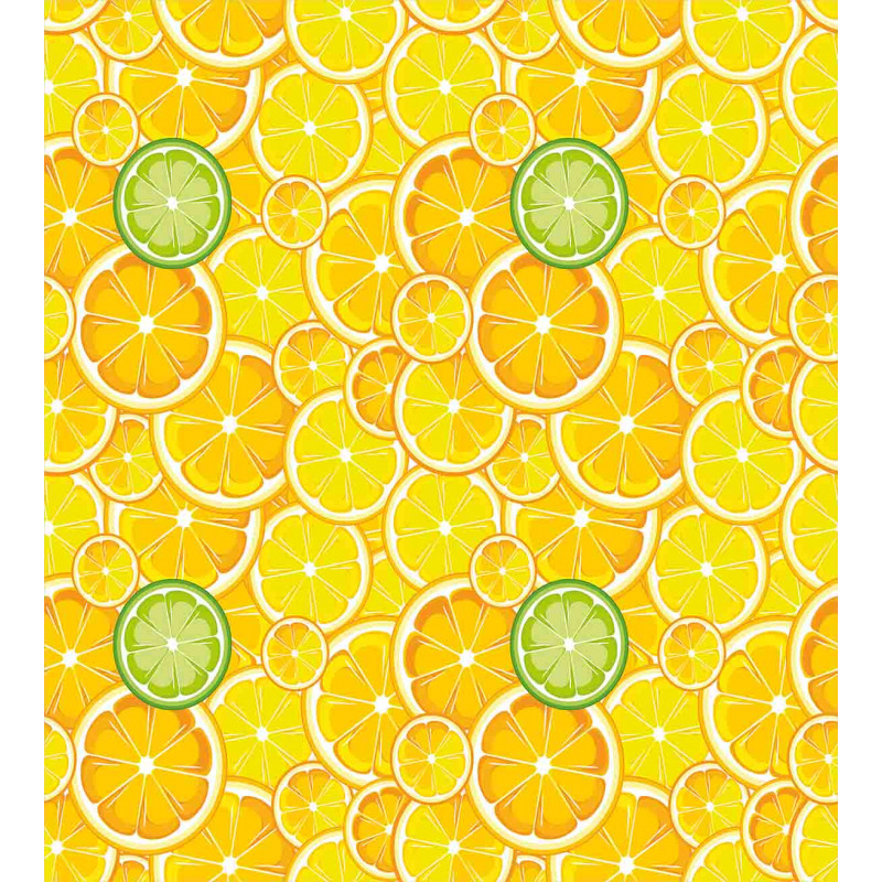 Lemon Orange Circles Duvet Cover Set