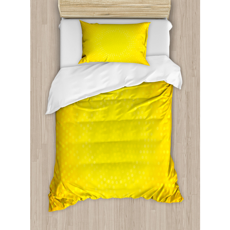 Yellow Ombre Circles Duvet Cover Set