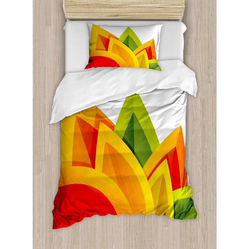 Digital Autmun Leaf Duvet Cover Set