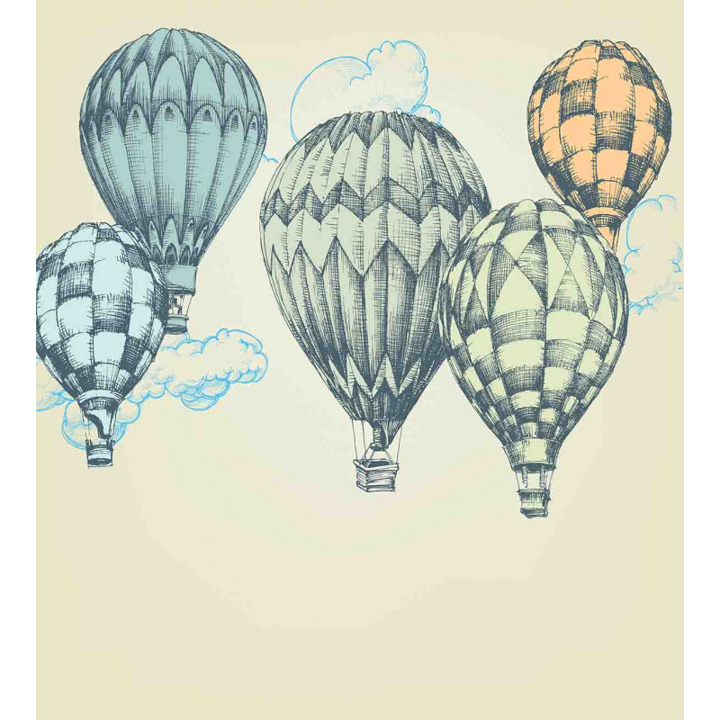 Air Balloons in Sky Duvet Cover Set