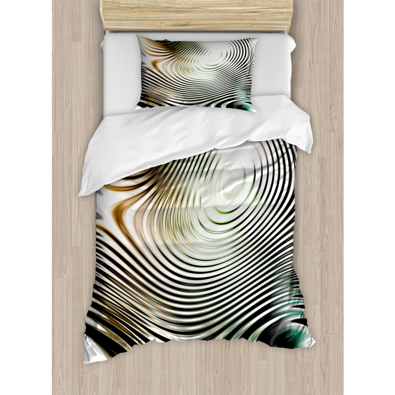 Circle Zebra Stripes Duvet Cover Set