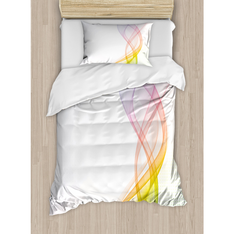 Rainbow Wavy Smoke Duvet Cover Set