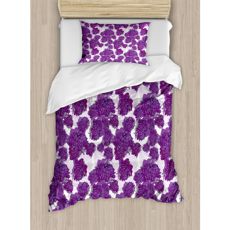 Allium Flower Petals Duvet Cover Set