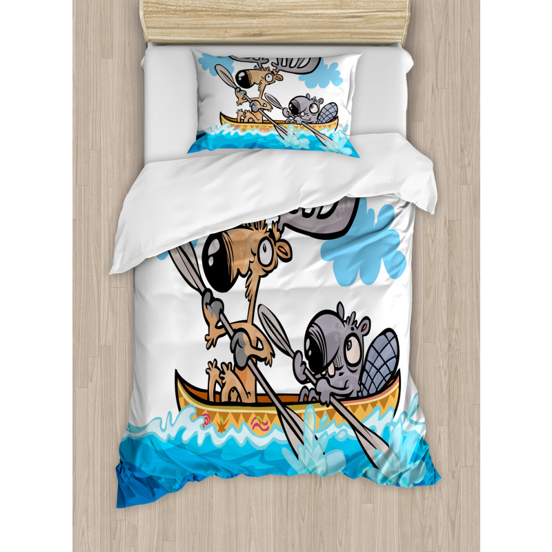 Native Animals Cartoon Duvet Cover Set