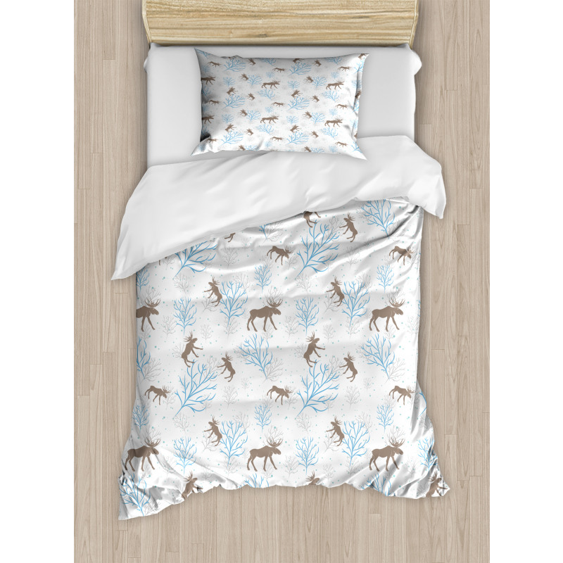 Winter Retro Forest Duvet Cover Set